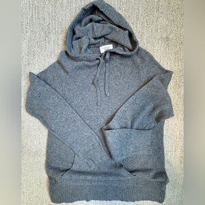 American Eagle Outfitters Heather Gray Knit Hoodie Size Medium Tall